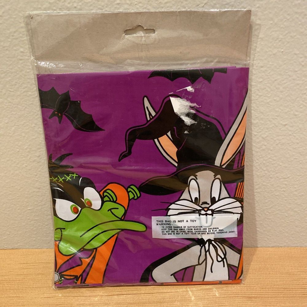 Vtg Looney Tunes Halloween Leaf Bags 3 Pack Vampire Taz Bugs Bunny Daffy‎ NOS